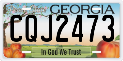 GA license plate CQJ2473