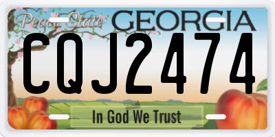 GA license plate CQJ2474