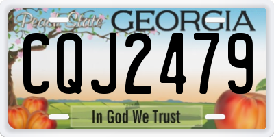 GA license plate CQJ2479