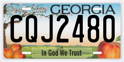 GA license plate CQJ2480
