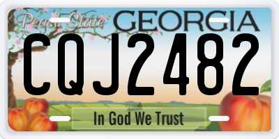 GA license plate CQJ2482