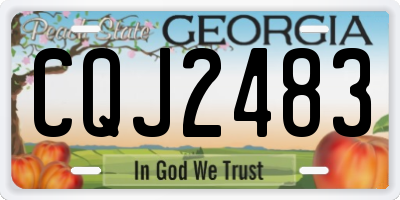 GA license plate CQJ2483