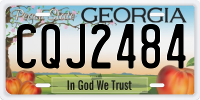 GA license plate CQJ2484