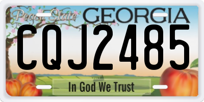 GA license plate CQJ2485