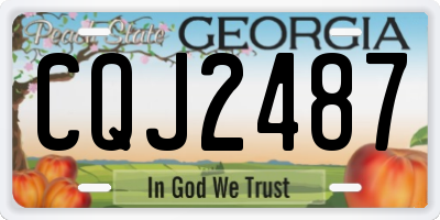 GA license plate CQJ2487