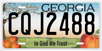 GA license plate CQJ2488