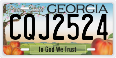 GA license plate CQJ2524