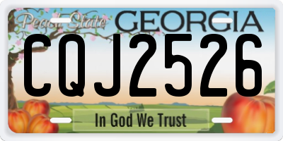 GA license plate CQJ2526