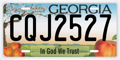 GA license plate CQJ2527