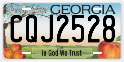 GA license plate CQJ2528