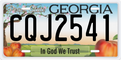 GA license plate CQJ2541
