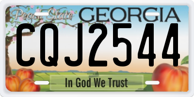GA license plate CQJ2544