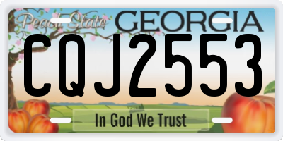 GA license plate CQJ2553