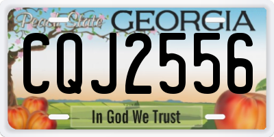 GA license plate CQJ2556