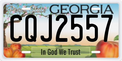 GA license plate CQJ2557
