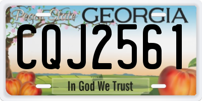 GA license plate CQJ2561