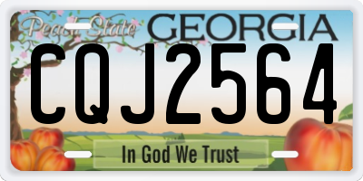 GA license plate CQJ2564