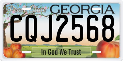 GA license plate CQJ2568