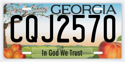 GA license plate CQJ2570