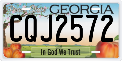 GA license plate CQJ2572