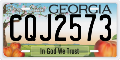 GA license plate CQJ2573