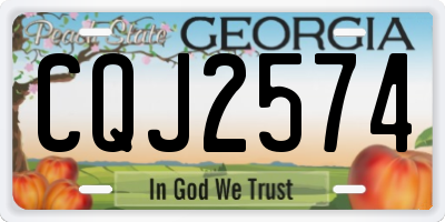 GA license plate CQJ2574