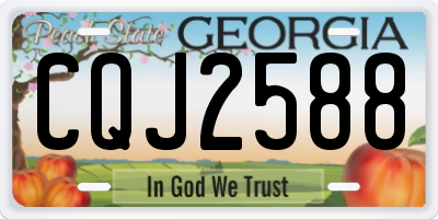 GA license plate CQJ2588