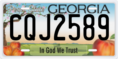GA license plate CQJ2589