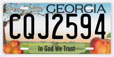 GA license plate CQJ2594
