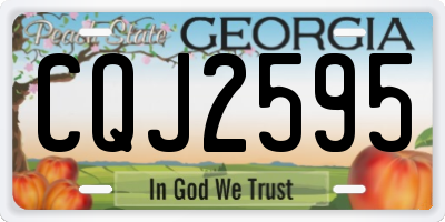 GA license plate CQJ2595