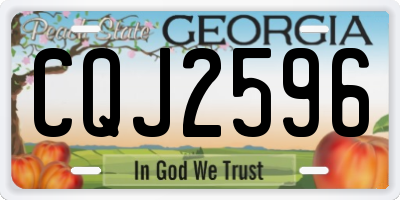 GA license plate CQJ2596