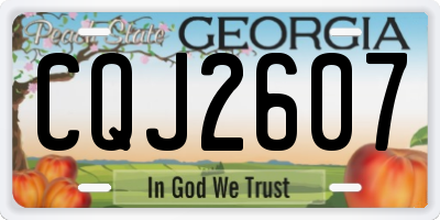 GA license plate CQJ2607