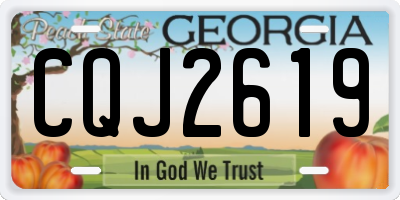 GA license plate CQJ2619