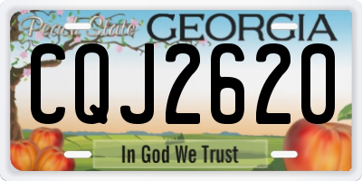 GA license plate CQJ2620