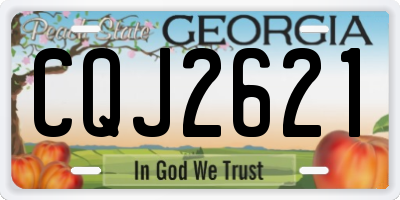 GA license plate CQJ2621