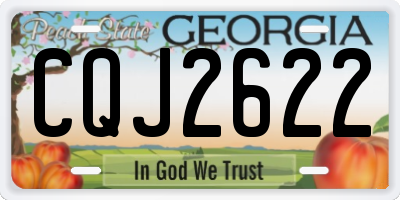 GA license plate CQJ2622