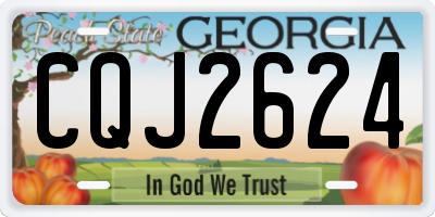 GA license plate CQJ2624