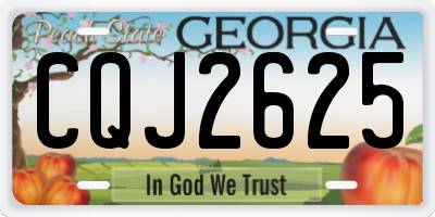 GA license plate CQJ2625