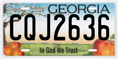 GA license plate CQJ2636