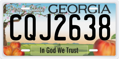 GA license plate CQJ2638