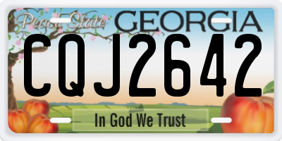 GA license plate CQJ2642