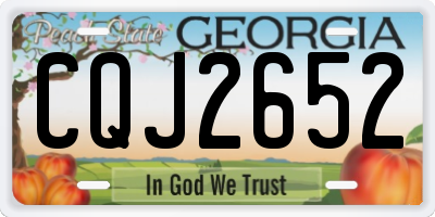 GA license plate CQJ2652