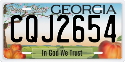 GA license plate CQJ2654