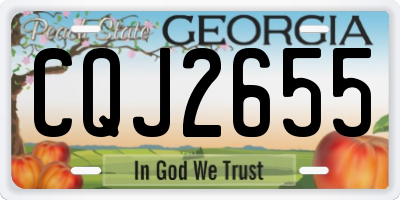 GA license plate CQJ2655