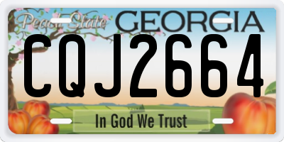 GA license plate CQJ2664