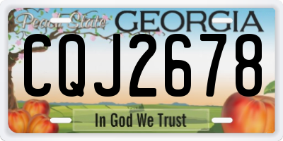 GA license plate CQJ2678
