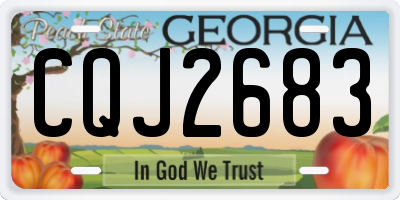 GA license plate CQJ2683