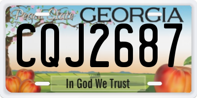 GA license plate CQJ2687