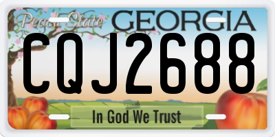 GA license plate CQJ2688