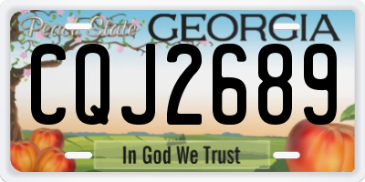 GA license plate CQJ2689